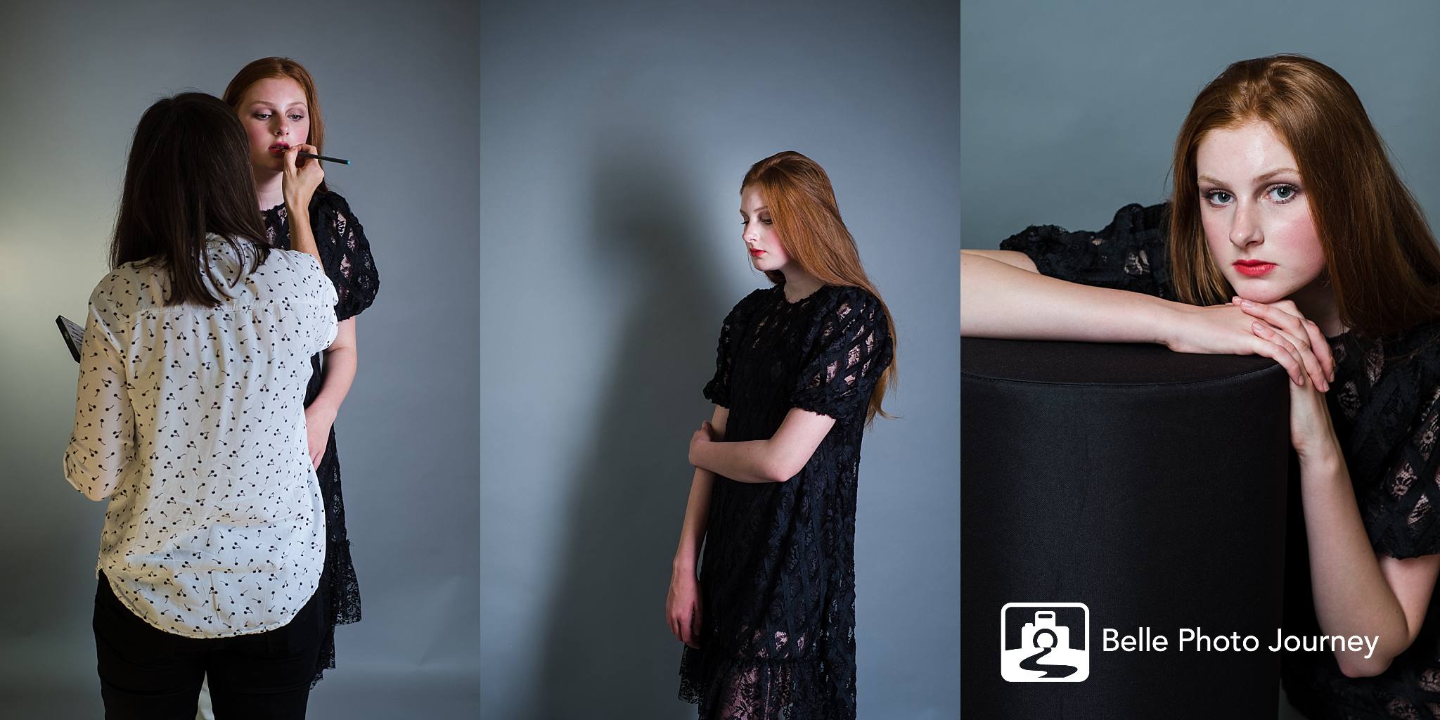 Teenager fashion portrait photographer north london zara lace black dress