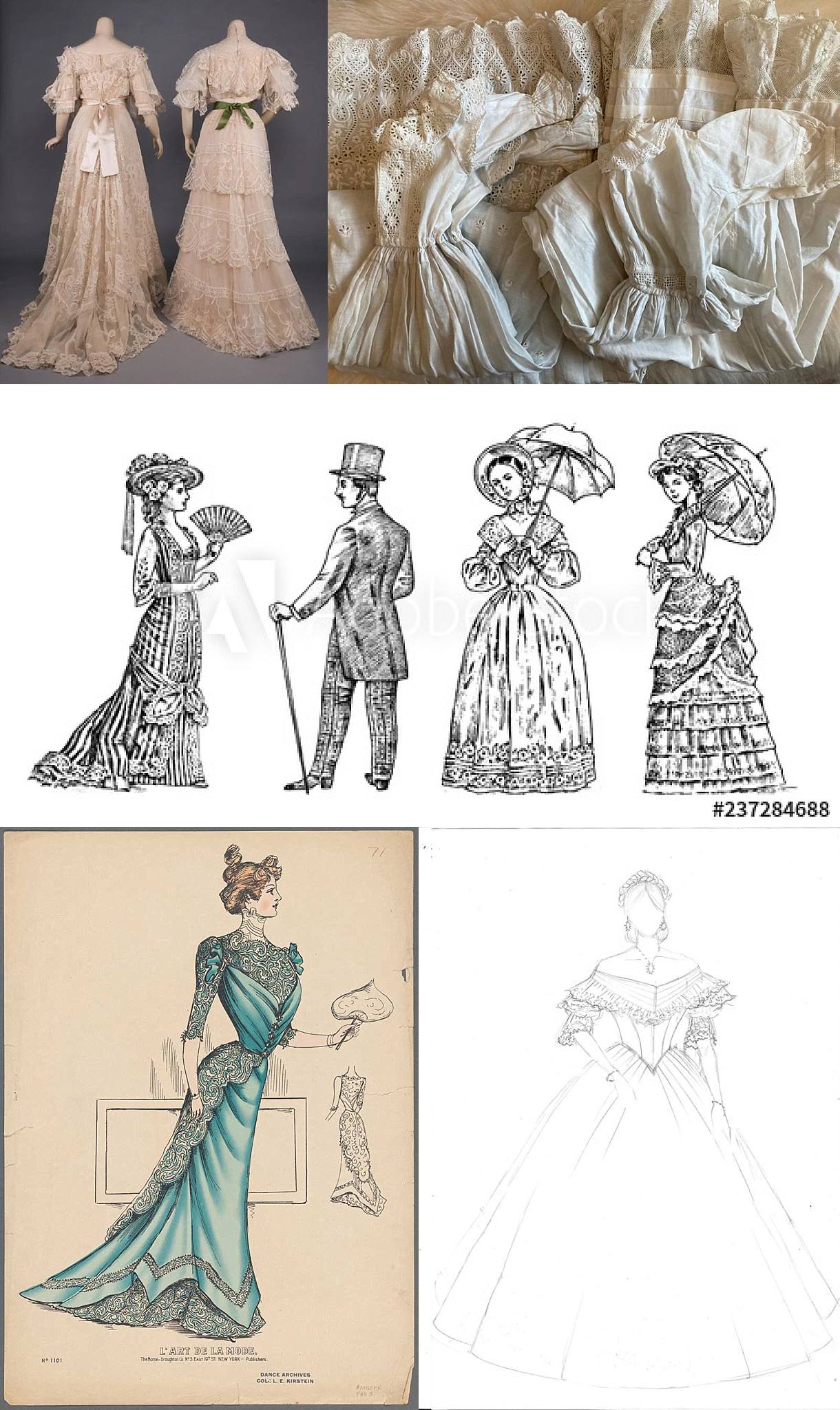 Victorian inspired constume dresses for photo shoot