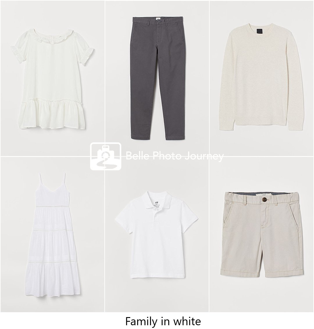 White clothes for family portraits