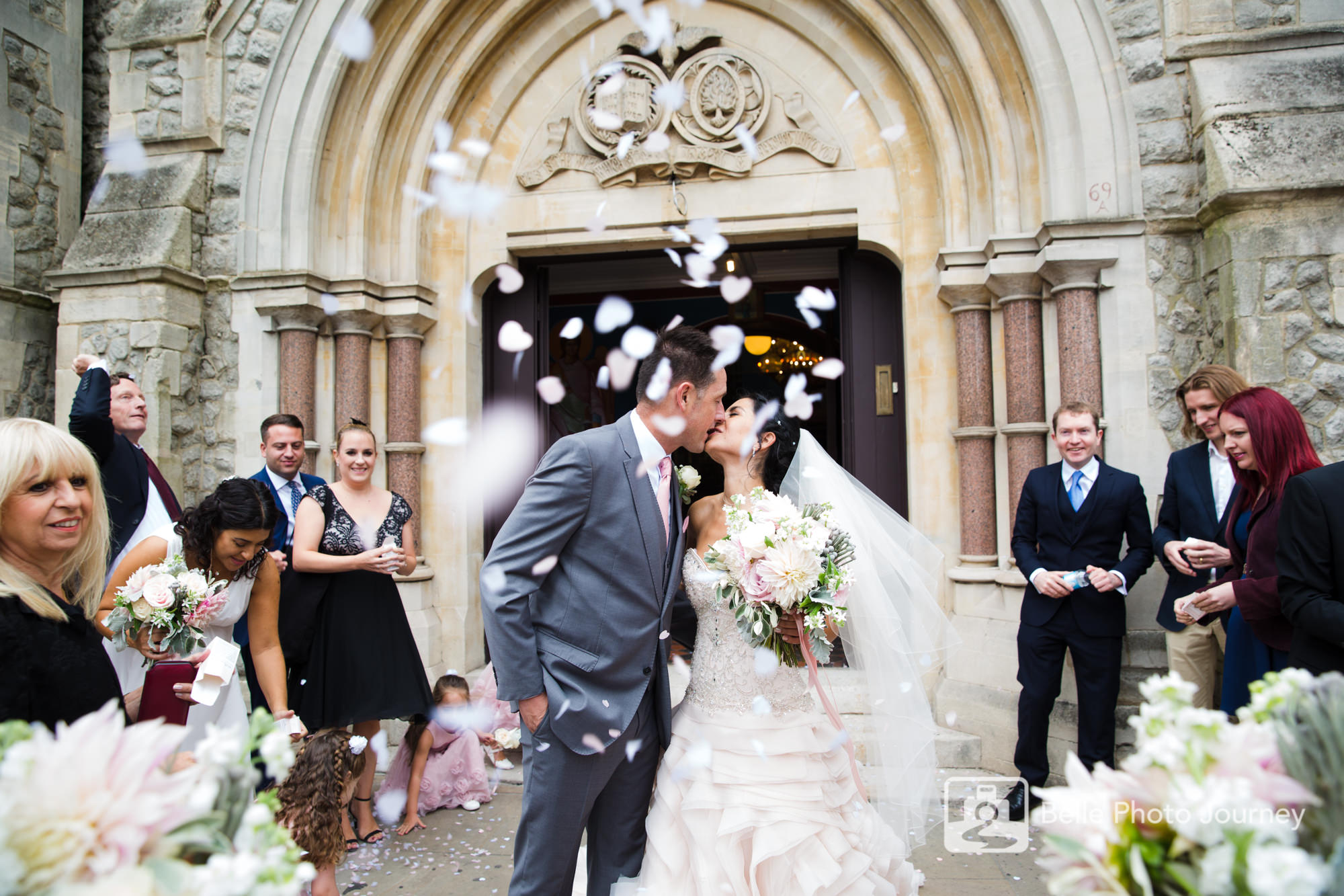 wedding confetti Greek Orthodox Church Croydon