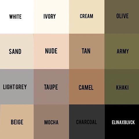 Neutral colours